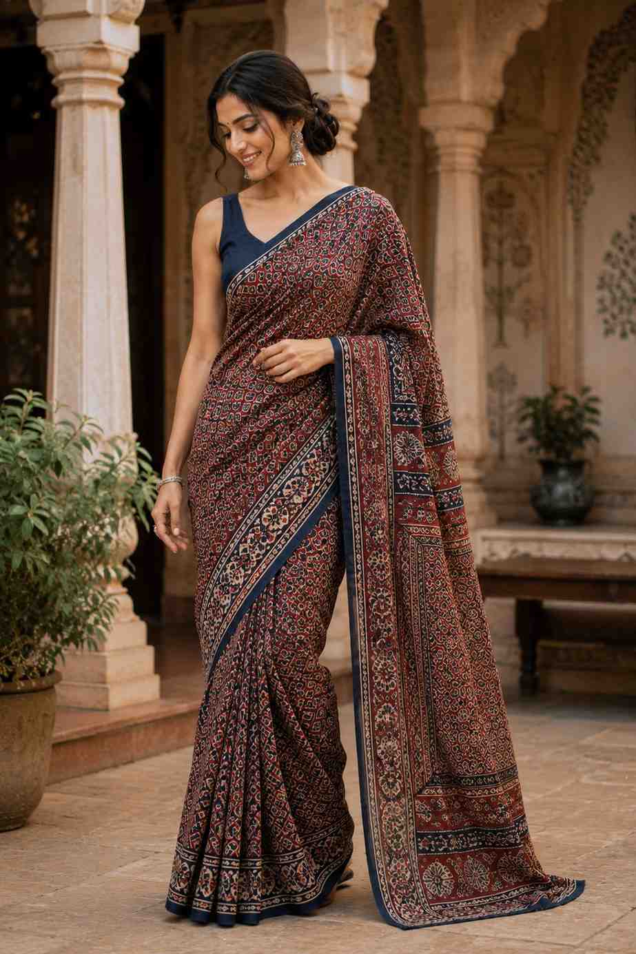 Ajrakh Sarees
