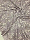 Pure cut brasso lavender saree with fancy blouse