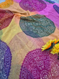 Rangeela designe multy colour aari work saree✨️